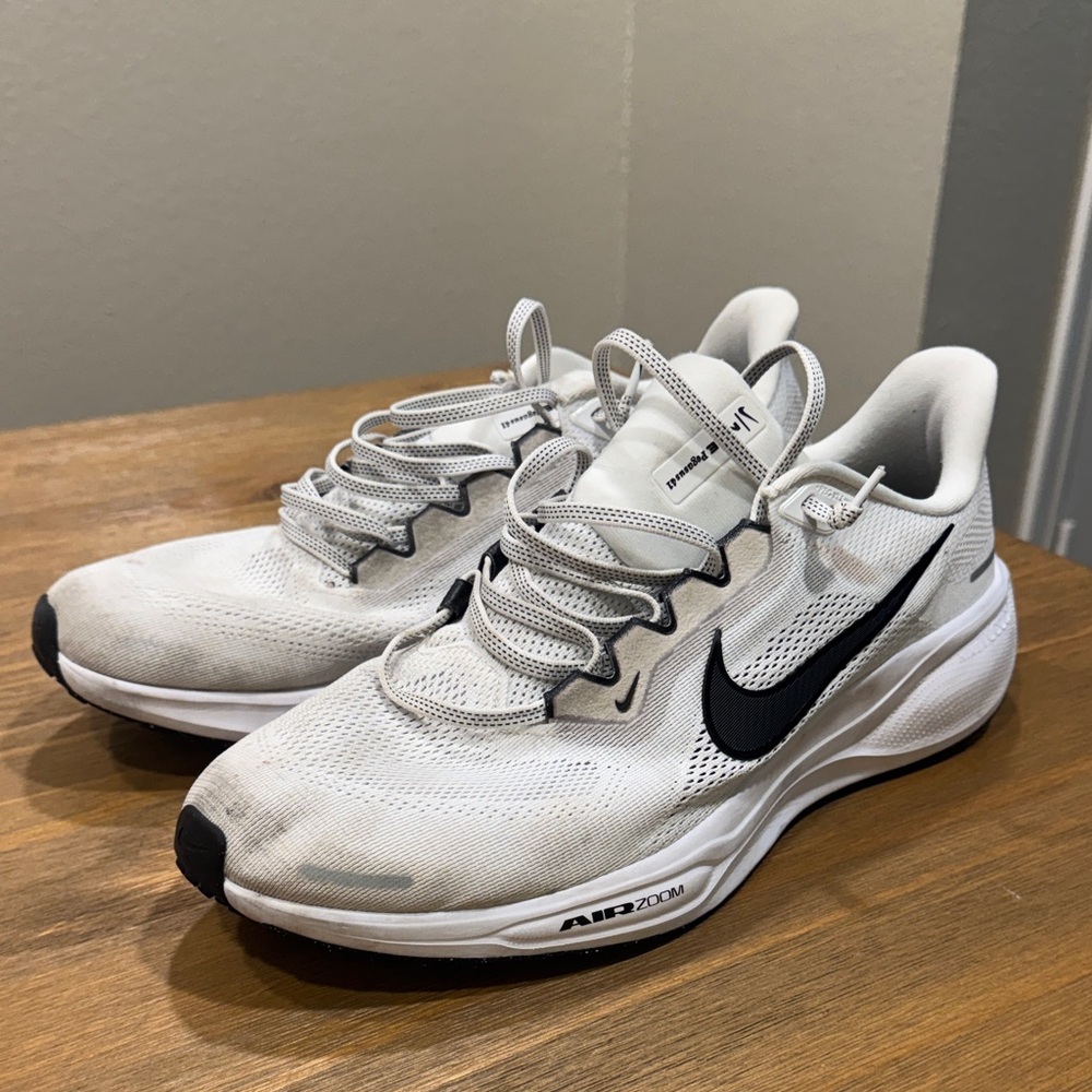 Nike Air Zoom Pegasus 41 White and Black Running Shoes